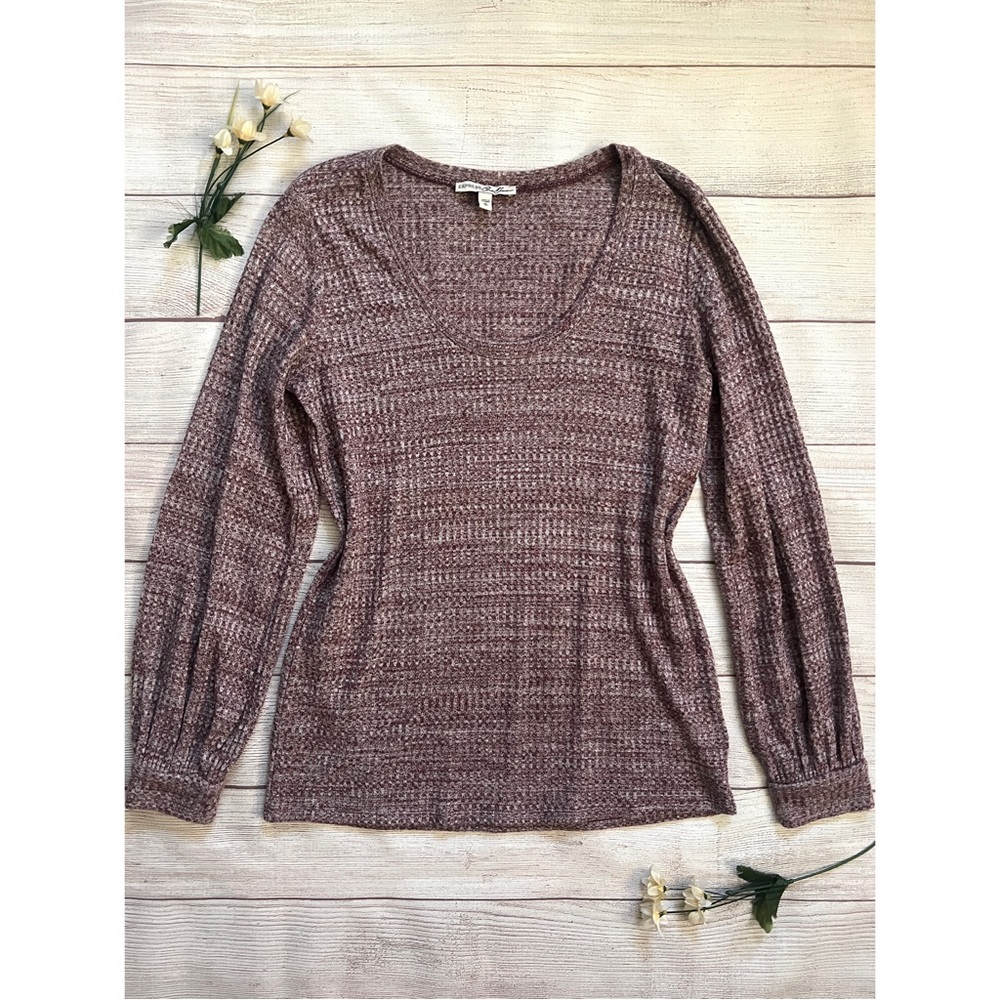EXPRESS Round Neck Balloon Long Sleeve Top